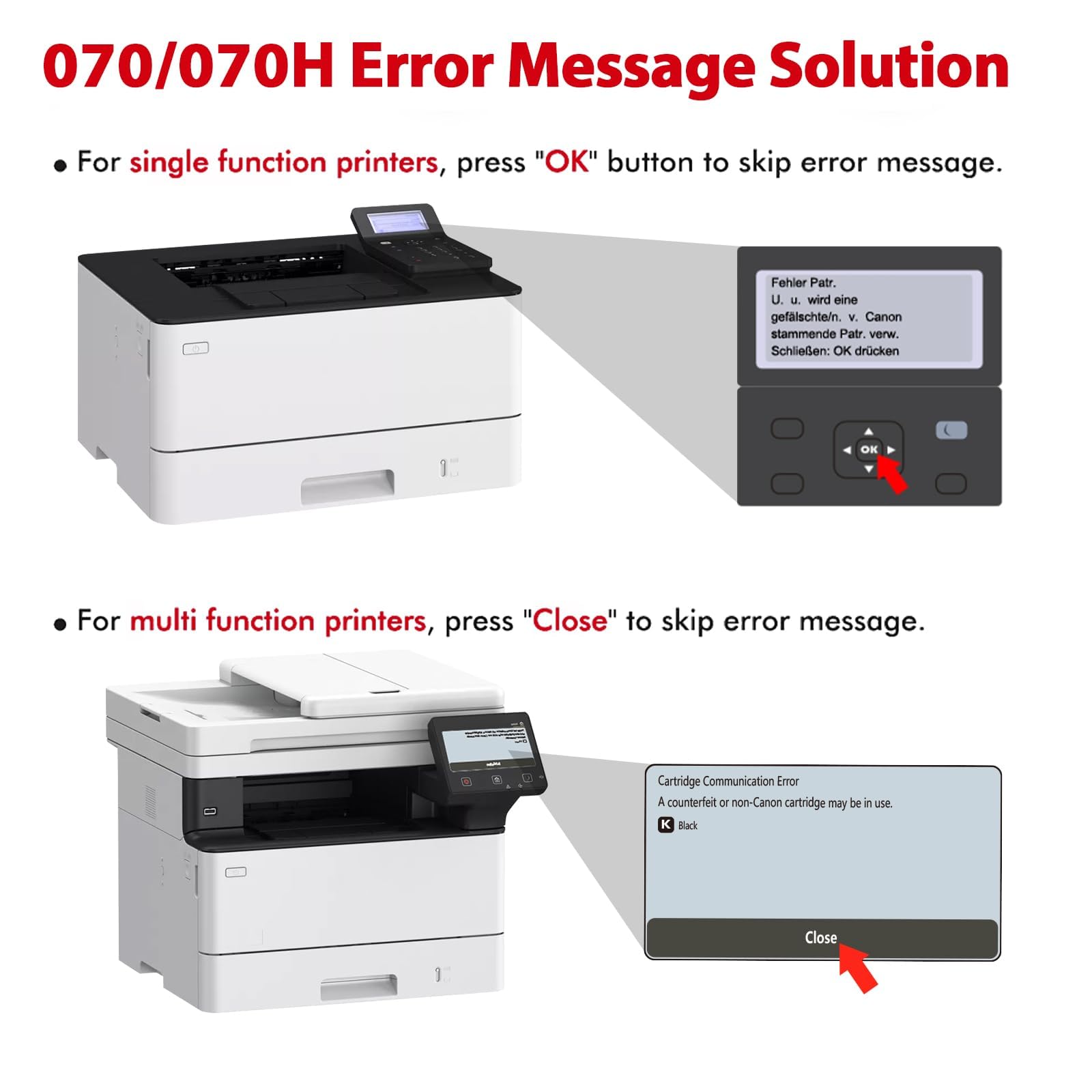 Compatible 070H Black Toner Cartridge CRG-070H CRG070H Toner Cartridge Compatible