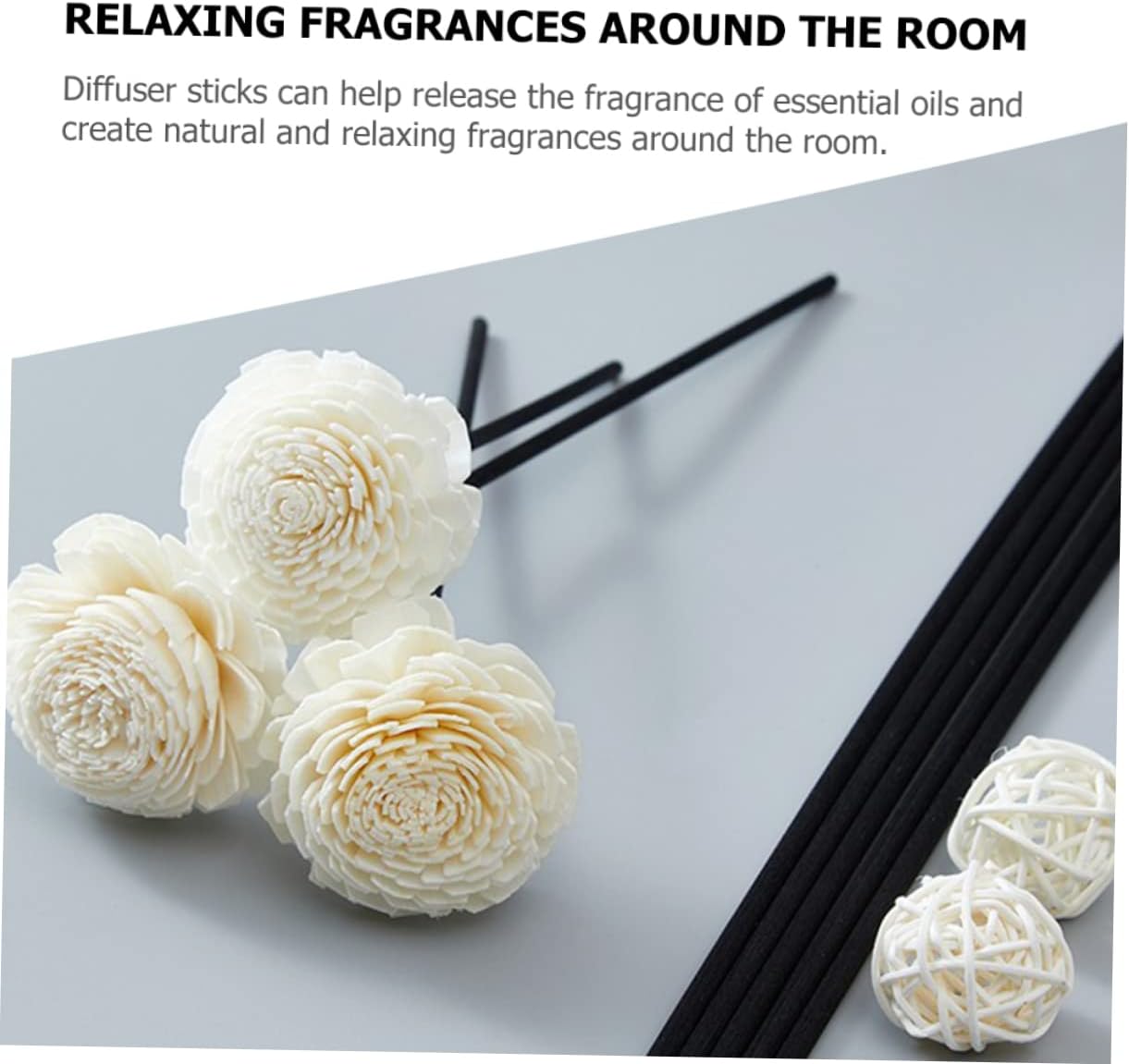 5pcs Flower Reed Diffuser Sticks Rattan for Home Office Decor