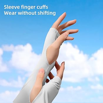 Amazon.com: JEONEKID Cooling Shawl Arm Sleeves with Finger Holes