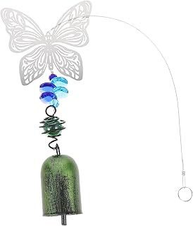 BESPORTBLE Sino De Vento Handset Pingente Sinos De Vento Decoração De Casa Ao Ar Livre Decorativo Móvel De Vento Grandes Sinos De Vento Sinos De Vento Internos Borboletas Sino De Ferro Sino
