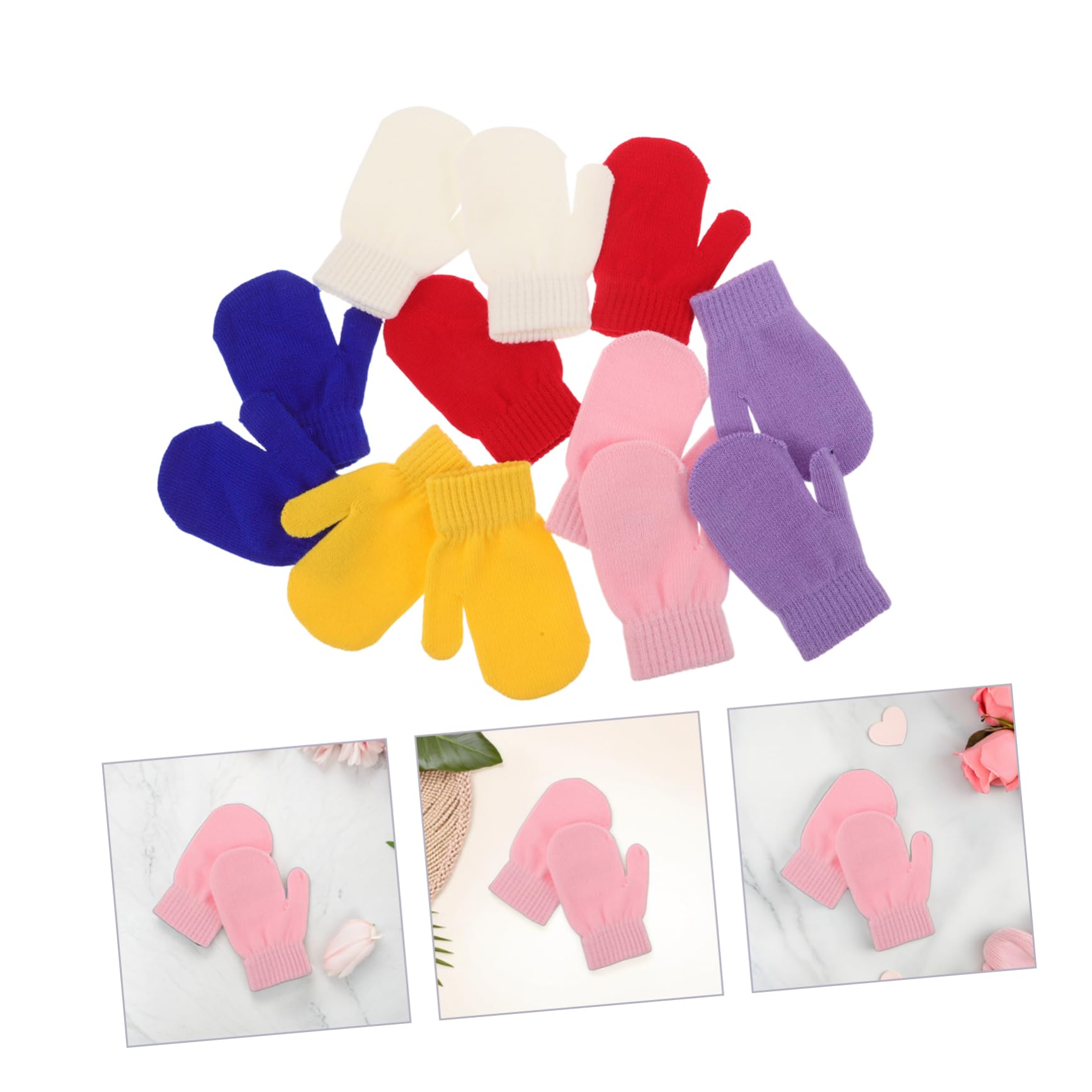 Toyvian 12 Pares Guantes Cálidos de Invierno Punto Guantes de Esquí para Jóvenes para Clima Frío para Jugar el Jardín Parque