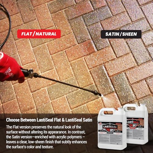 LastiSeal Brick & Concrete Sealer Satin (5-gal) - Water-Based Penetrating Sealer for Brick, Concrete, Stone, & Porous Masonry - 15-Year Waterproofing Warranty, Low Gloss Sheen - Thumbnail 5