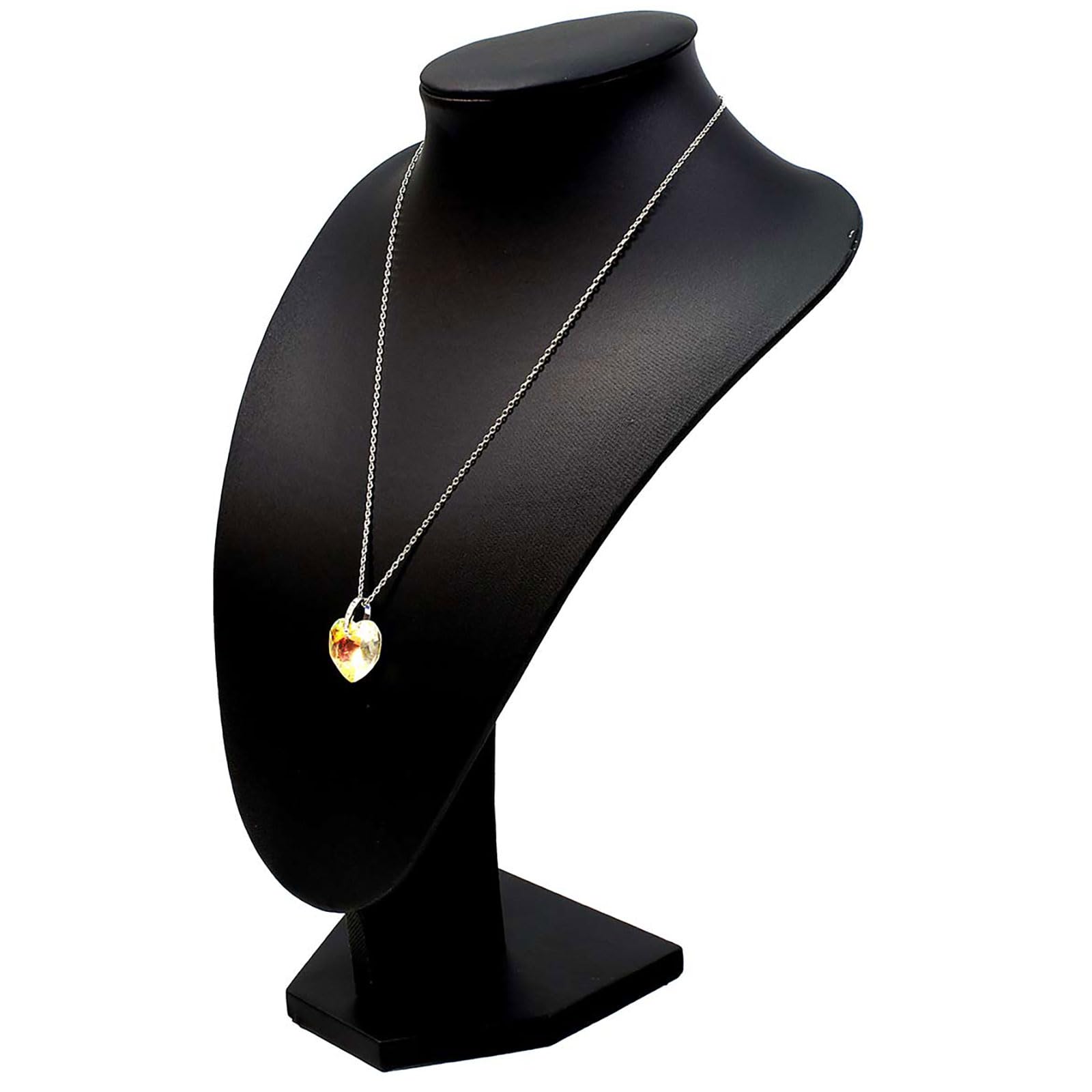 Display Stands Black 2 X Large Necklace Display Busts - Leatherette - Jewellery Shop Retail Display (G411-4Bl) (2, Large (29Cm))