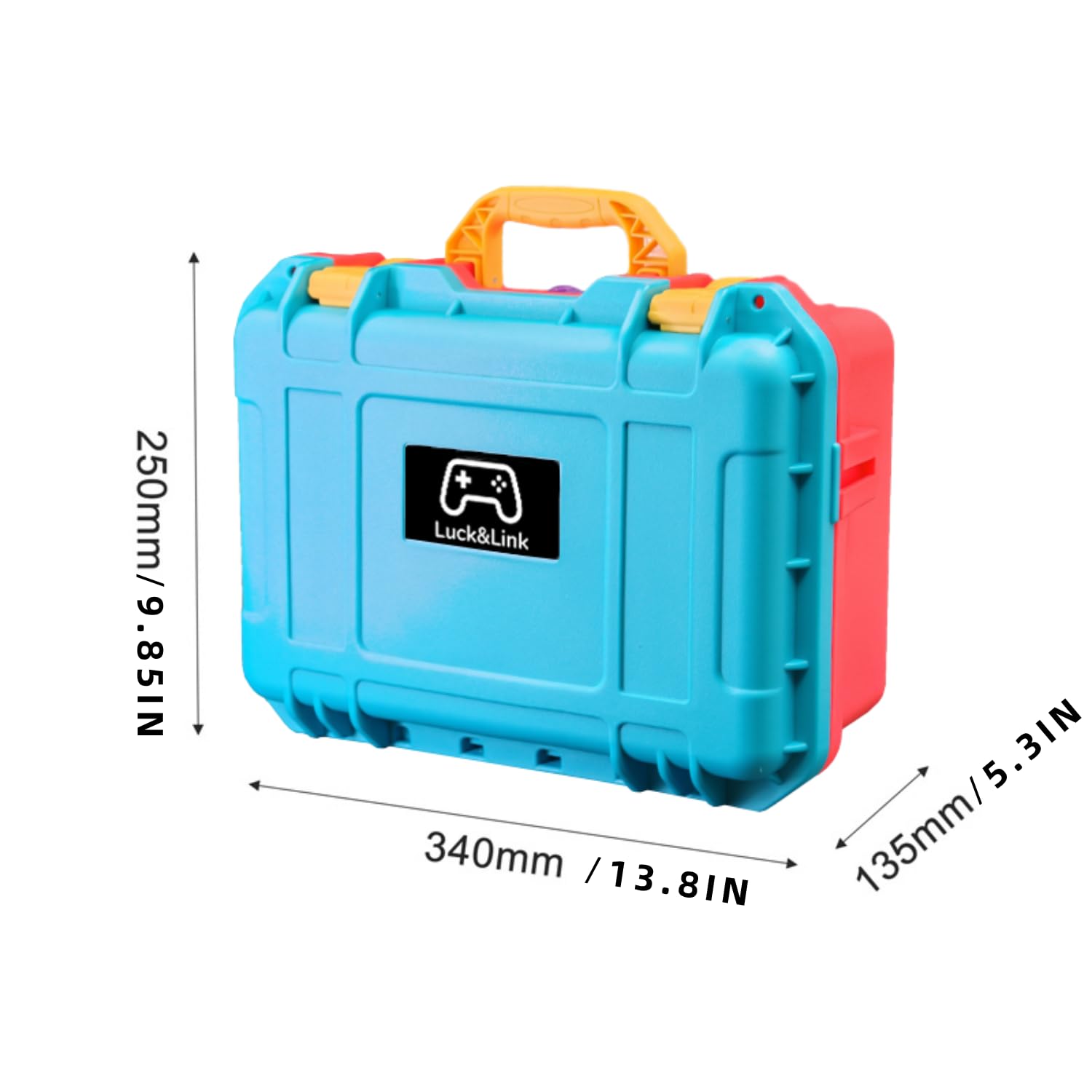 Luck&Link Cassa da trasporto per Nintendo Switch 2, Cassa da trasporto impermeabile per Switch2 NS2, Controller, piccola stazione di docking e altri accessori (Blu&rosso)