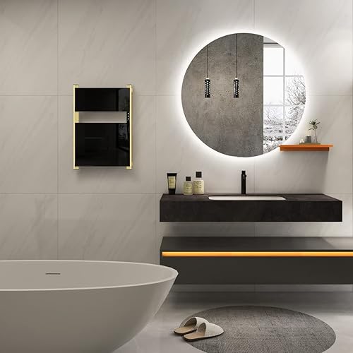 Miniatura 30 de Calentadores de toallas para baño, calentador de toallas con temporizador, toallero térmico montado en la pared, calentador de toallas eléctrico