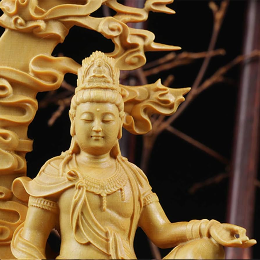 菩薩 水月観音 銅製 仏像 彫刻 置物 開運 風水 現代工芸品 美術品 置物 Amazon｜繁樓藝雕 仏像 観音像 仏壇仏像 水月観音 木彫り 置物