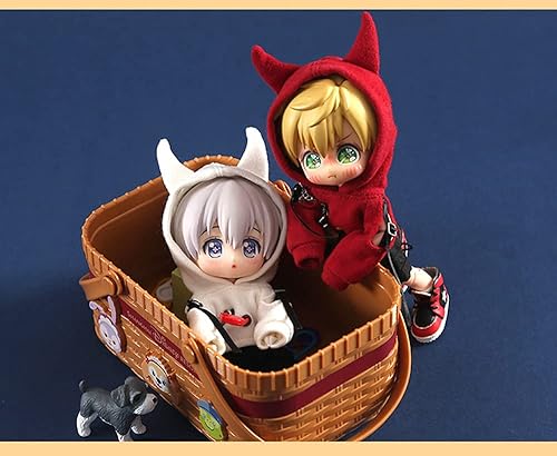 Miniatura 7 de BJD Clothes - Sudadera con capucha para Ob11, Molly, GSC, ropa de muñeca Bjd de 112, accesorios para muñecas, juguetes (rojo)