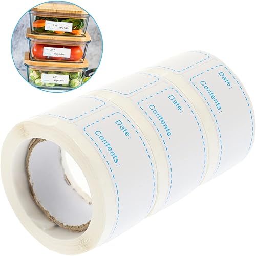 Miniatura 7 de ABOOFAN 15 Rolls Self-Adhesive Label Kitchen Food Labels Food Preparation Days Labels Freezer Food Storage Label Removable Food Labels Food Tags