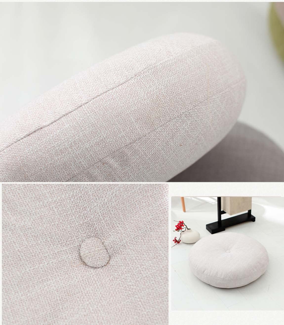 Cojín de asiento redondo y suave de 10 cm para el hogar, almohada de suelo, sala de estar, patio, 40 x 40 cm (B)