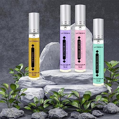 Image of La French Niche Edition Luxury Perfume Gift Set 4x10 ML | Extra Long Lasting Fragrance Scent | Euphoria | Mood Swing | Happiness | Invoke | Gift Set for Men & Women
