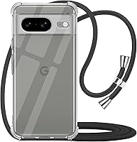 Vista 40 de YESPURE para Google Pixel 6a Funda con Correa Ajustable para Cuello, Hombro y Cruzada Transparente Funda Móvil Duradera, Suave y delgada de Ajuste