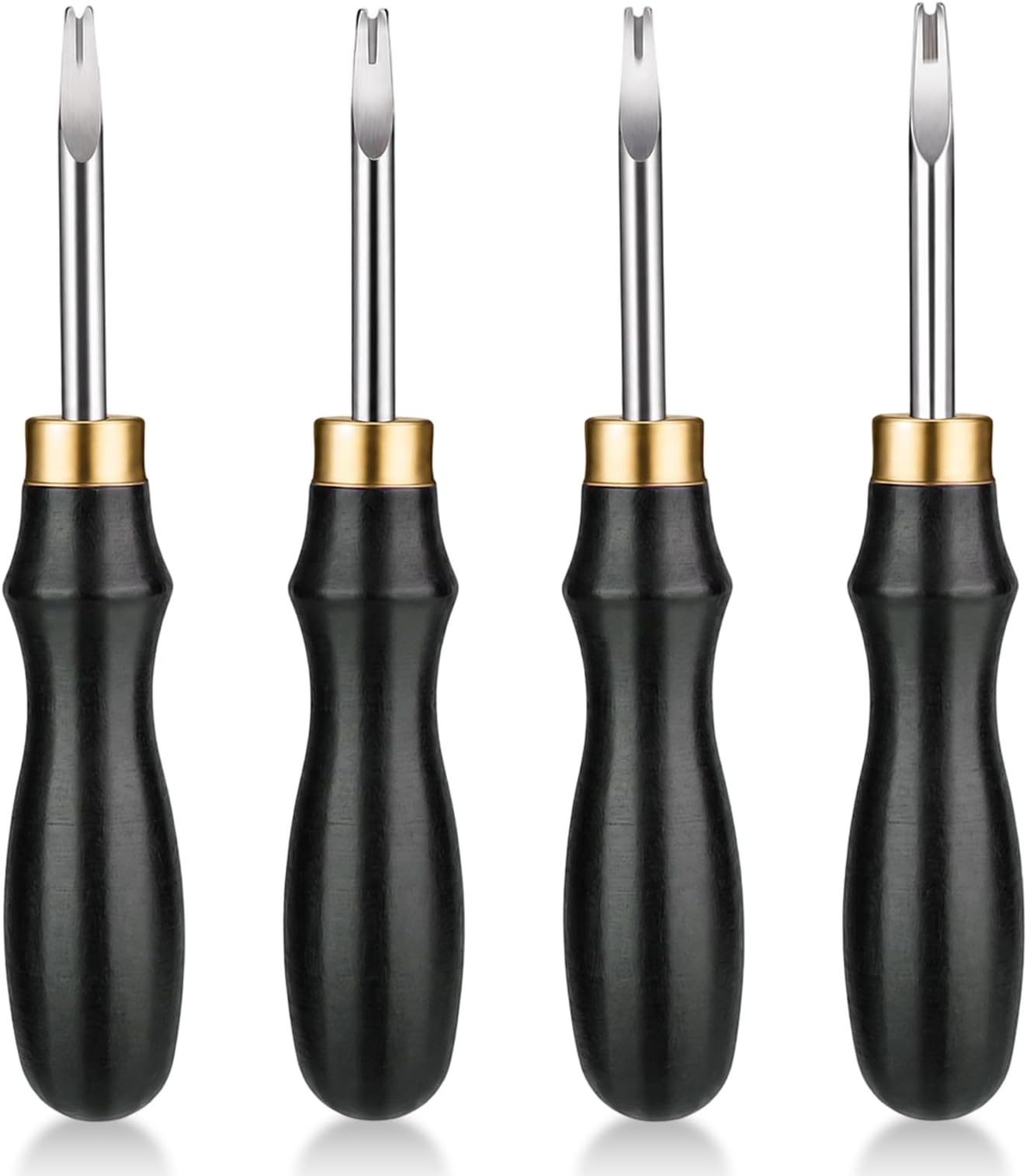 4 Pcs Leather Edge Beveler, Leather Edge Tool Set