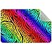 Produktbild rodde Teppiche 35x24 Zoll Regenbogentier Zebramuster Rutschfester lustiger weicher Teppich für Wohnzimmer Schlafzimmer dekorativ