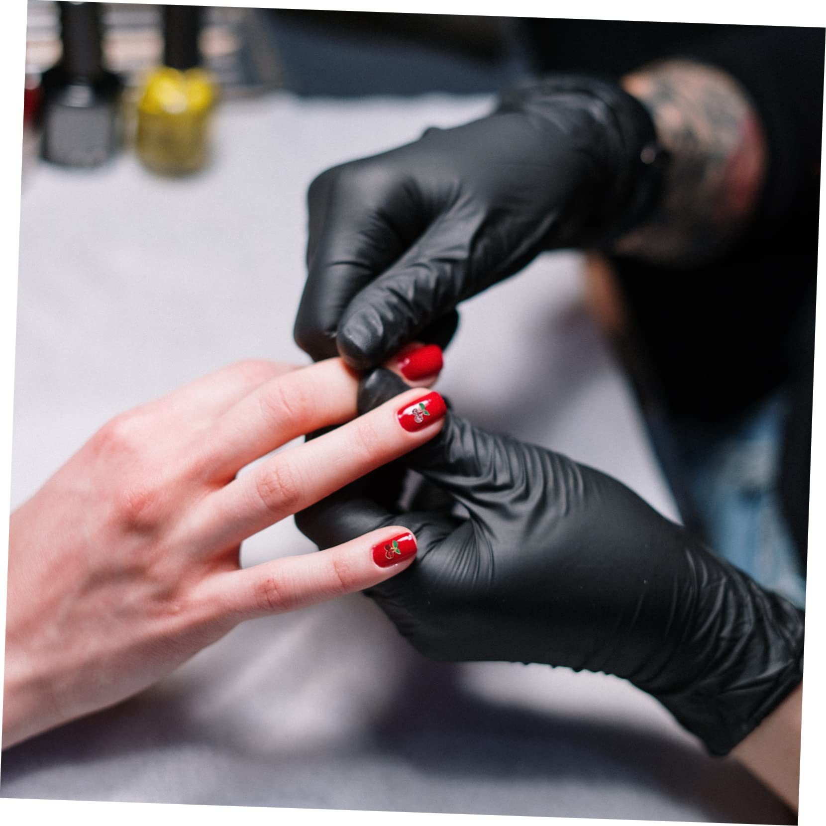 Healeved 180piezas Charms De Uñas Brillantes De Cereza Decoraciones De Uñas Para Mujeres Accesorios De Cristales Para Nail Art Estilo Elegante y Único