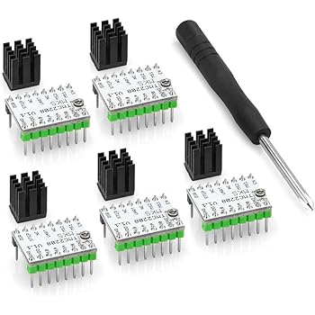 Amazon Com Gowoops 3d Printer Stepper Motor Driver Tmc2208 Stepstick Stepper Motor Driver Module Carrier With Heat Sink Screwdriver For 3d Printer Controller Boards Ramps1 4 Mks Gen 5 Pcs Office Products