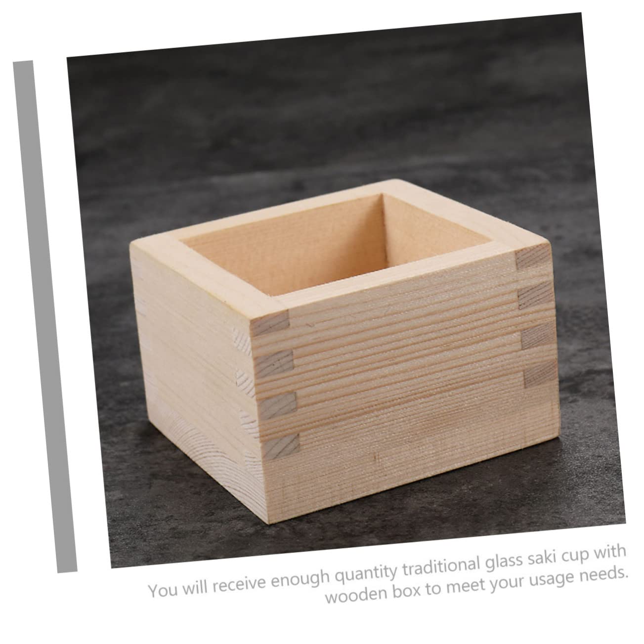 Cabilock 1 Set Japanese Glass Sake Cup with Wooden Box Traditional Saki Cups for Home Dishwasher Safe Versatile for Hot Cold Beverages Elegant Table Decor