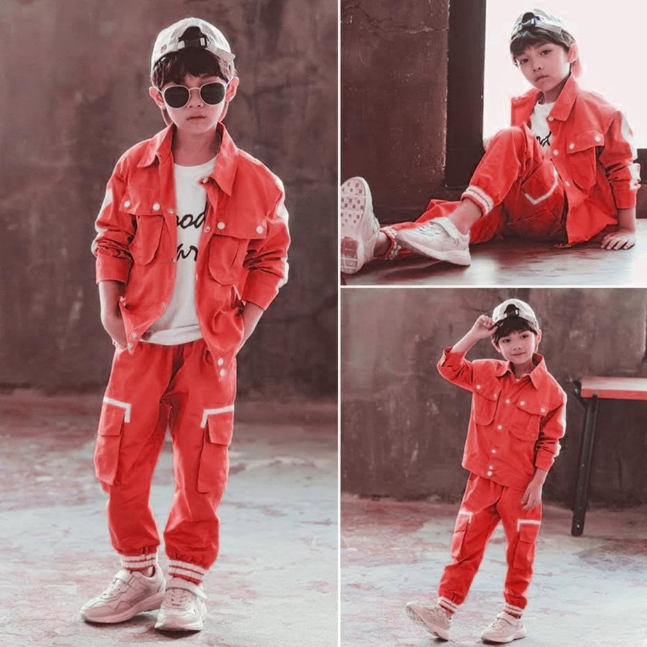 Image of Ameeha 3 Piece Outfits Hiphop Casual Dance Costume, T-Shirt Jersey and Jogger Pants Clothing Set