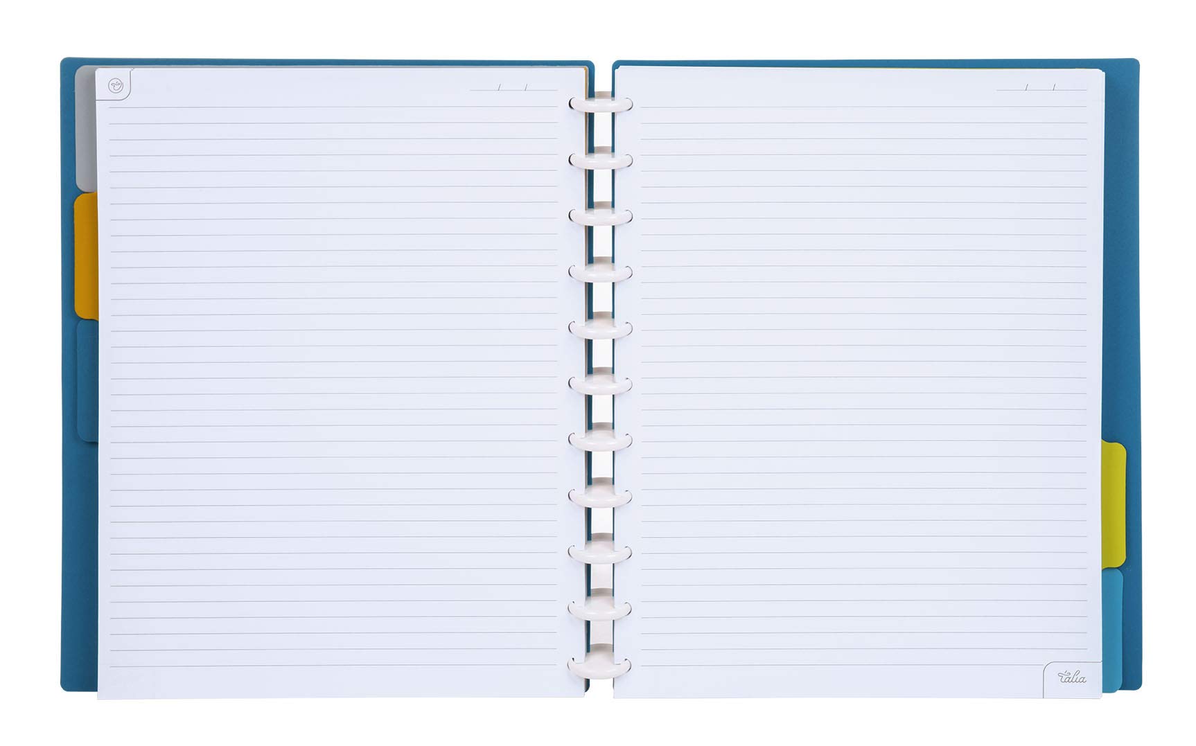 Talia Notatniki Discbound, planer, konfigurowalny, (Deep Lake Blue, litera (21,6 cm x 28 cm)