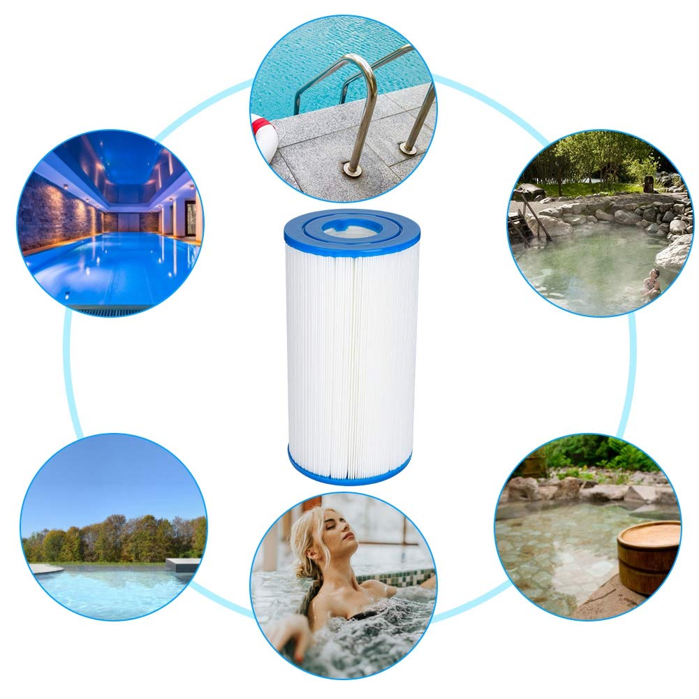 Tbest Cartuccia Filtro, Cartuccia Filtro Piscina, FD2002 Spa Filtro Cartuccia Sostituzione detergente Accessori Piscina Bianca