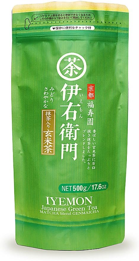 Iemon green tea containing brown rice tea 500g