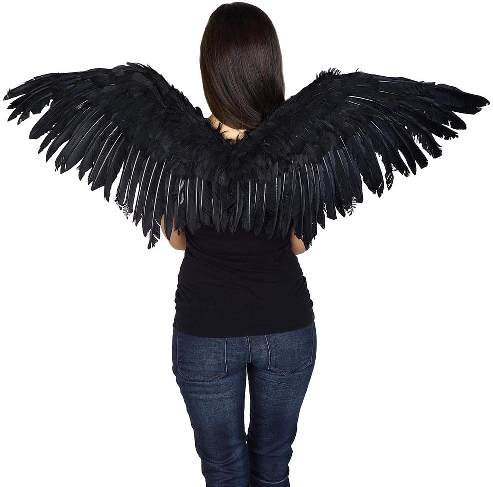 ZUCKER - Mockingbird Feather Costume Wings - Halloween Feather Wings for Adults, 16” x 48”, Large