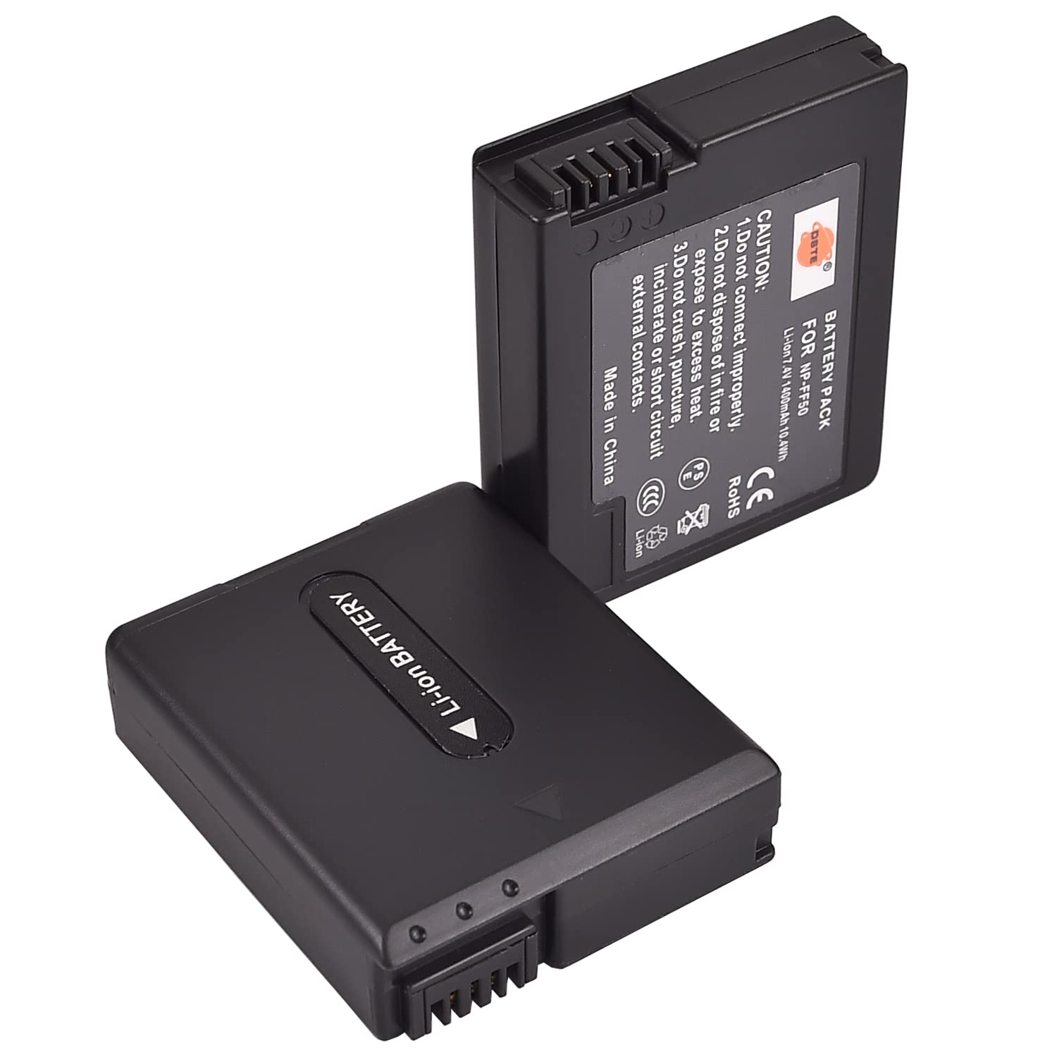 DSTE Batterie de Remplacement en 2 pièces NP-FF50 Batterie Compatible pour Sony DCR-IP200K DCR-IP210E DCR-IP220 DCR-IP220E DCR-IP220K DCR-HC1000 DCR-HC1000E DCR-IP1 DCR-IP1E