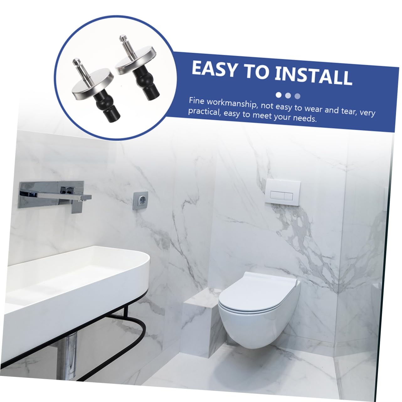 Hemobllo 32piezas Tornillos De Acero Inoxidable para Asiento De Inodoro De Fijaciones Accesorios De Reemplazo para Tapa De Inodoro Instalación Fácil y Duradera
