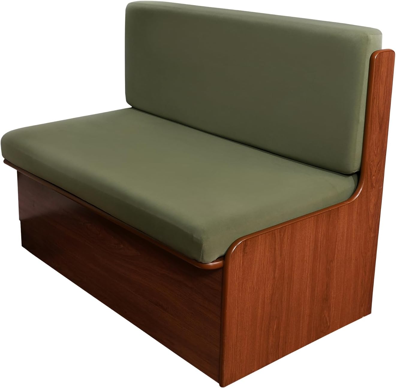 CRFATOP Solid Green RV Dinette Cushion Covers Soft Camper Seat Slipcover Stretch Sofa Loveseat Chair Cover Futon Furniture Protector for RV Camper Car Bench 1 Backrest Cover & 1 Bench Cover