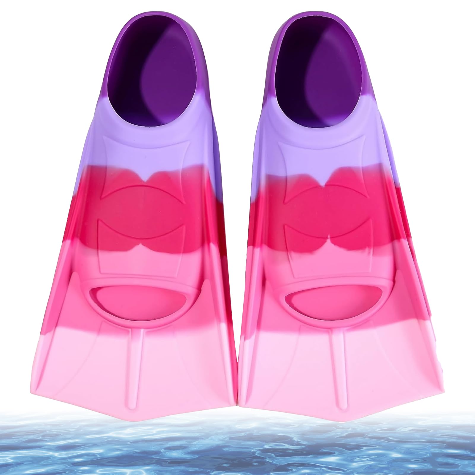 Pinne da nuoto per bambini, pinne corte in silicone, pinne corte per bambini, pinne corte da addestramento, pinne corte per bambini e adulti