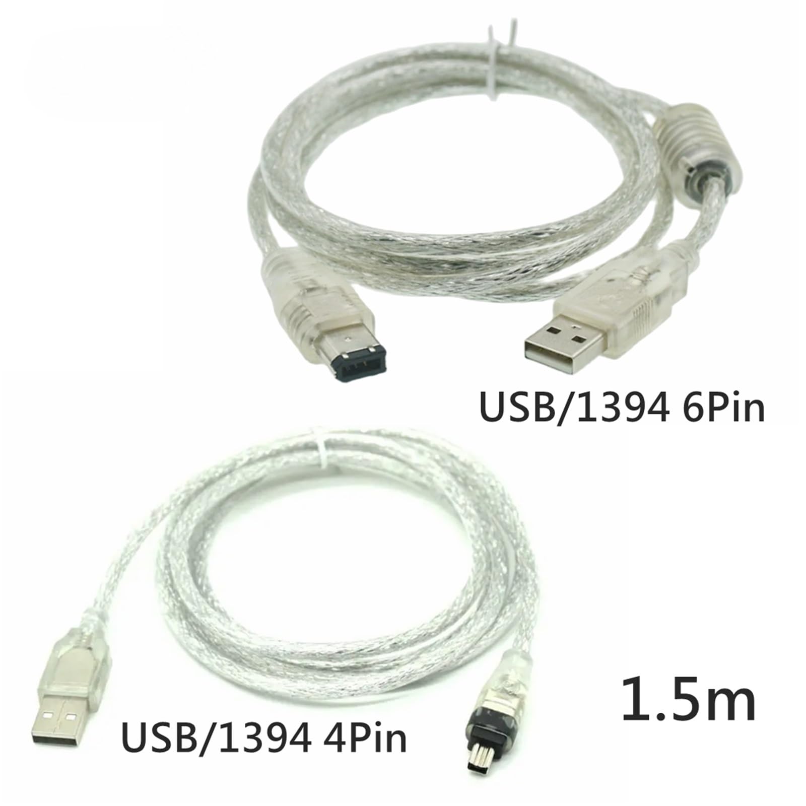 Firewire IEEE 1394 6 pin maschio a USB 2.0 4pin maschio, cavo adattatore convertitore dati cavo per fotocamera DV Acquisition Card (USB-1394 6pin)
