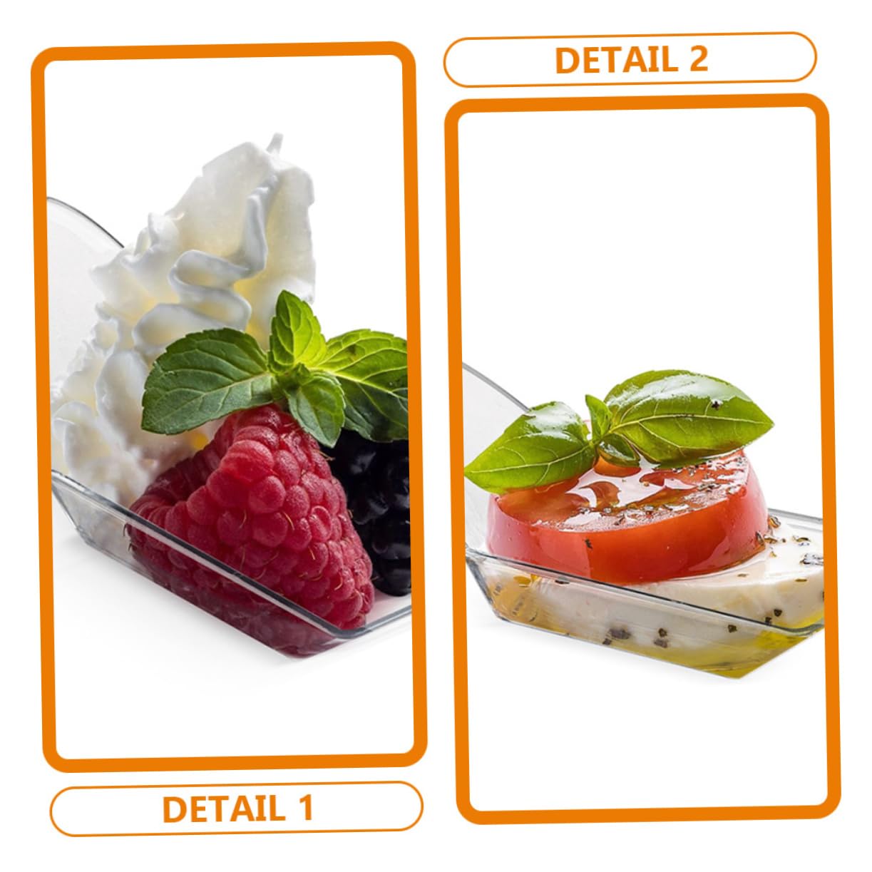 DECHOUS 50pcs Creative Dessert Spoons and Fruit Tasting Plates Stylish Appetizer Trays for Home Parties and Weddings Design for Easy Serving and Storage