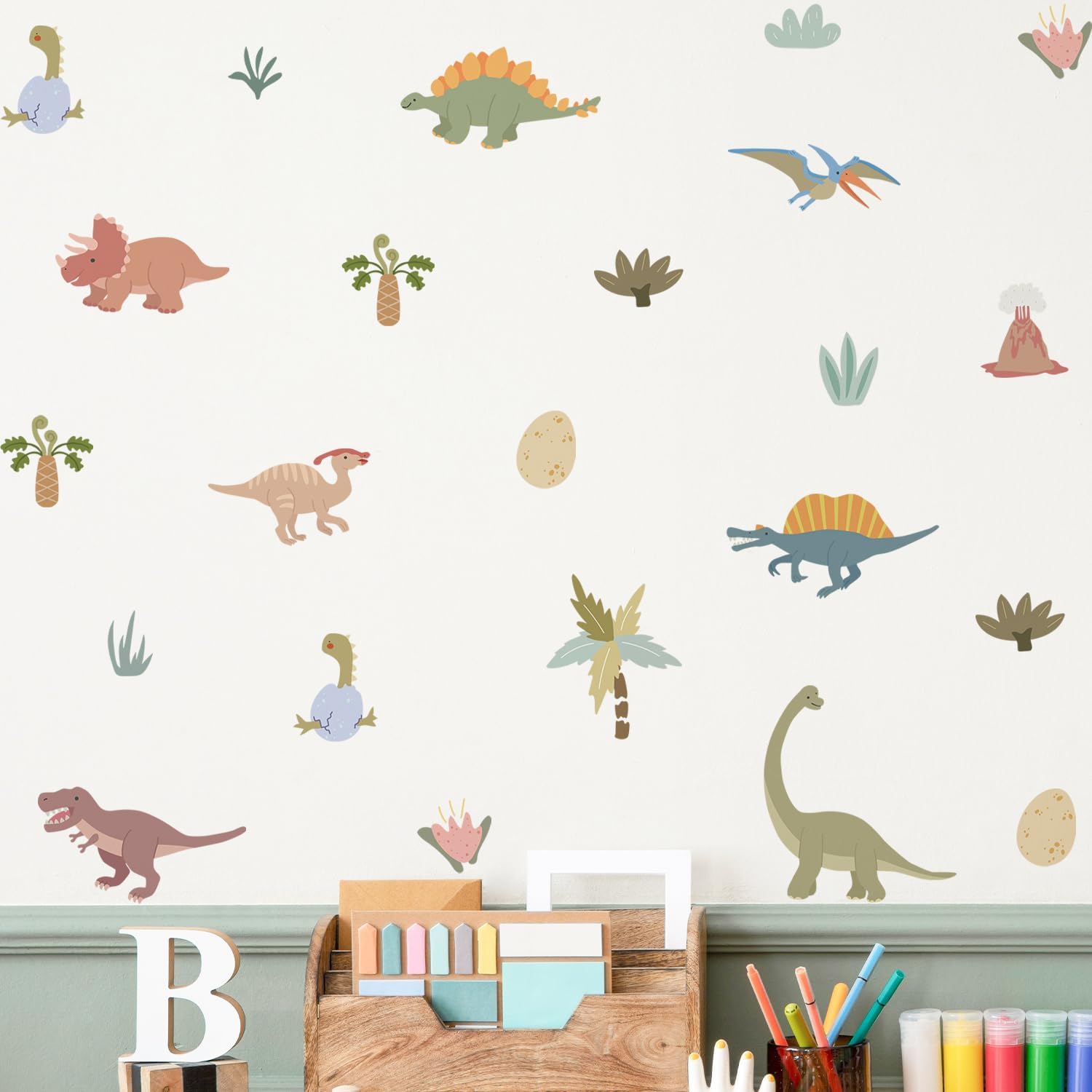 Watercolor Sailboat Wall Decals Peel and Stick, Seagull Wall Sticker for Baby Boys Room Kids Room Playroom Gender Neutral Room Nursery Wall Art Stickers Decor