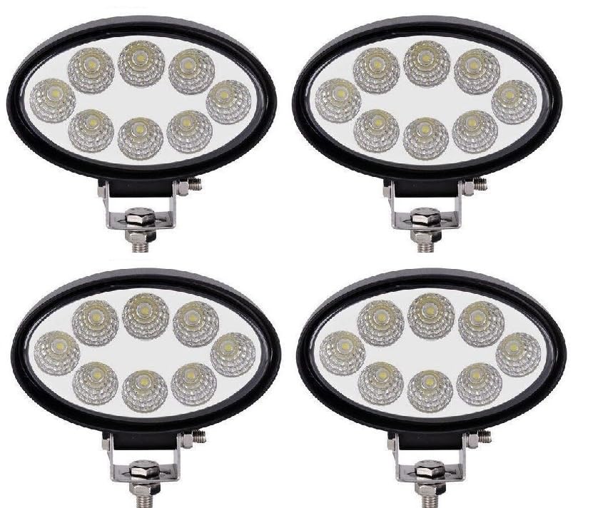 Projecteurs LED 12V 24W étanches IP67 avec feux de travail ovales universels