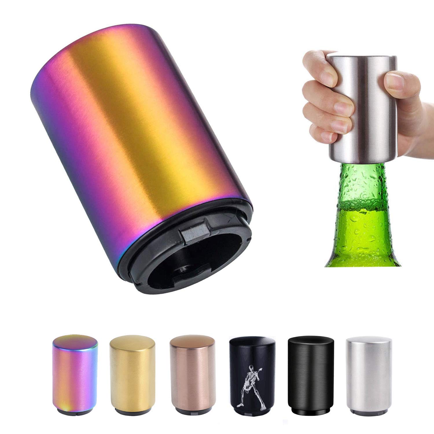 Premium Bierflaschenöffner Aus Edelstahl – Automatisch Mit Magnet, Beschädigungsfrei