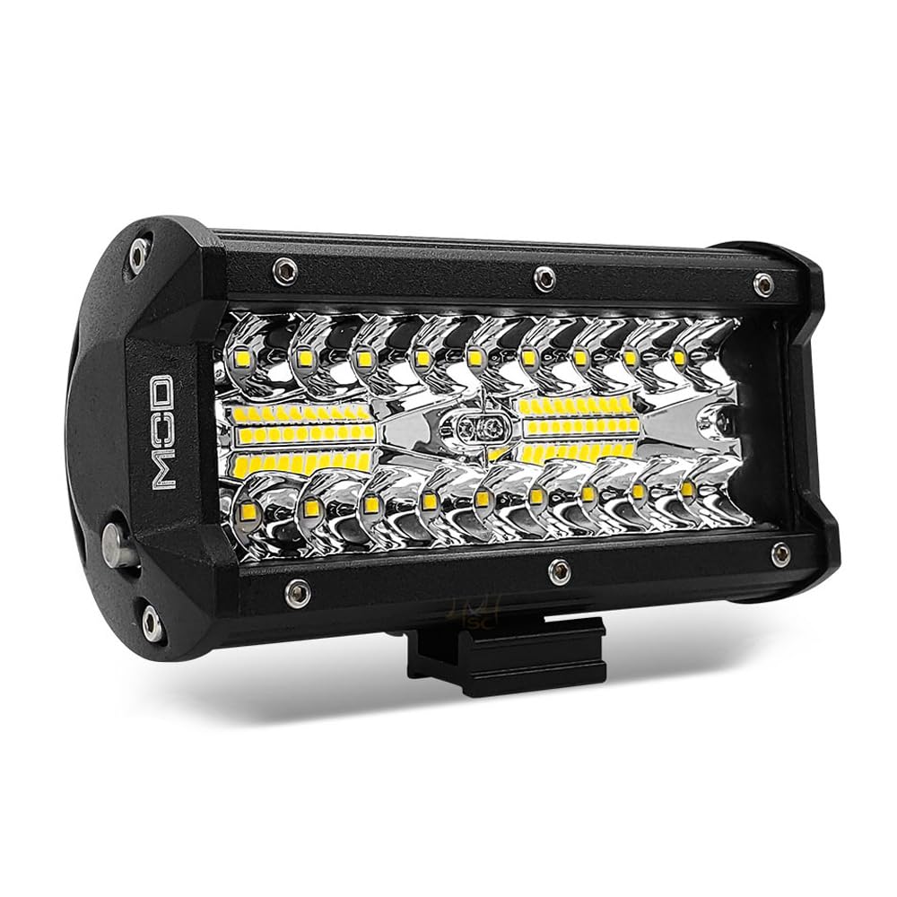 Barra LED Mod LEDs 120W 6500K Lente 8D Foco Spot e Flood 7 polegadas 16cm Farol Milha