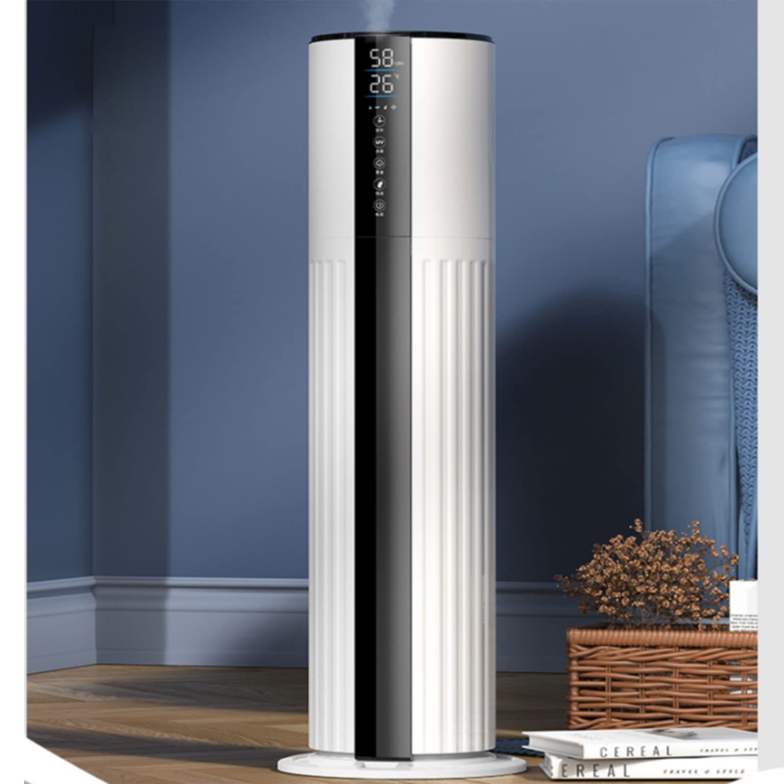 Humidificadores Humidificador 8 L Humidificador Humidificador de aire Humidificador silencioso con caja de aromaterapia Humidificador Apagado automático sin agua para el hogar Dormitorio del bebé