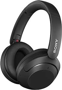 Sony Fones de ouvido WH-XB910N com cancelamento de ruído extra graves, fone de ouvido sem fio Bluetooth sobre a orelha com microfone e controle de voz Alexa, preto