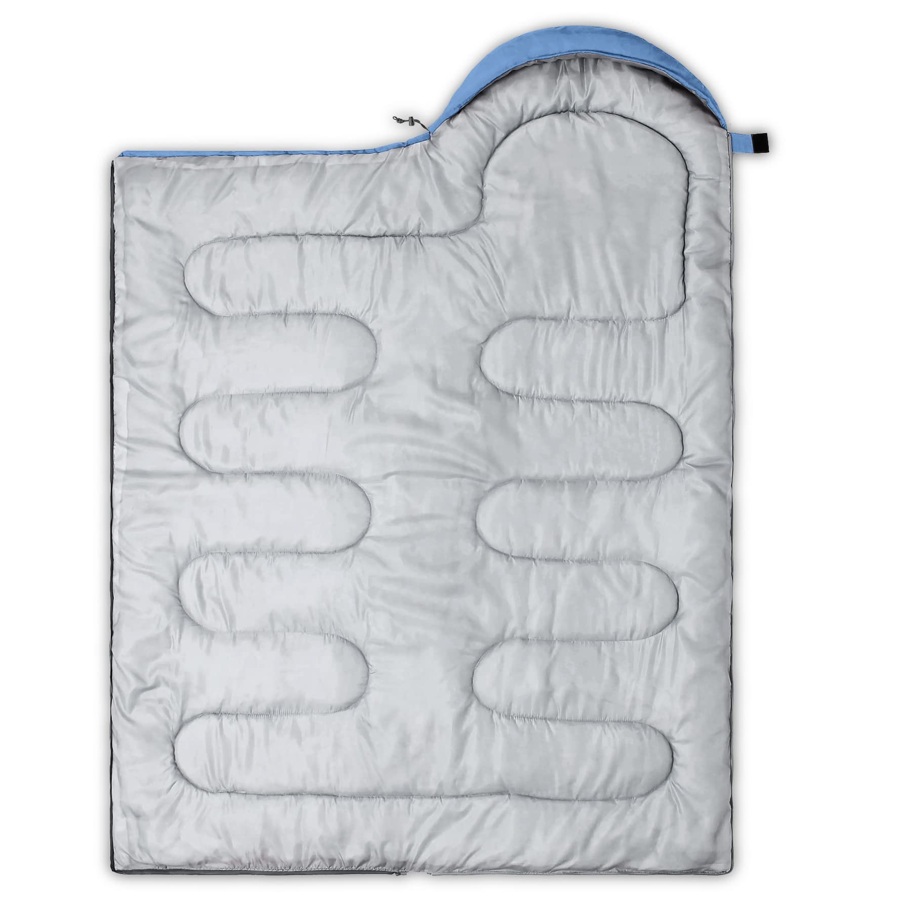 QOOMO Sacos de Dormir de Camping, 3 Estaciones de Clima cálido y Fresco, Ligeros, Impermeables, Sacos de Dormir para Adultos y niños, Viajes y al Aire Libre, Equipo de Camping