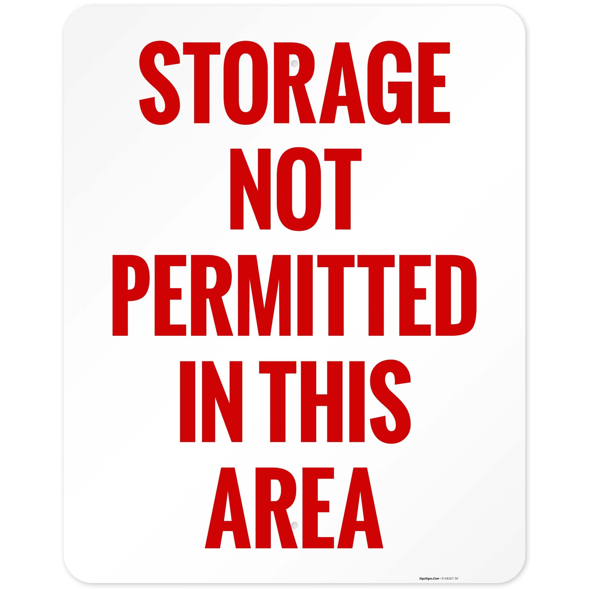 Brady 18916 Plastic Sign Brady 18916 Warning Sign - No Storage Allowed ...