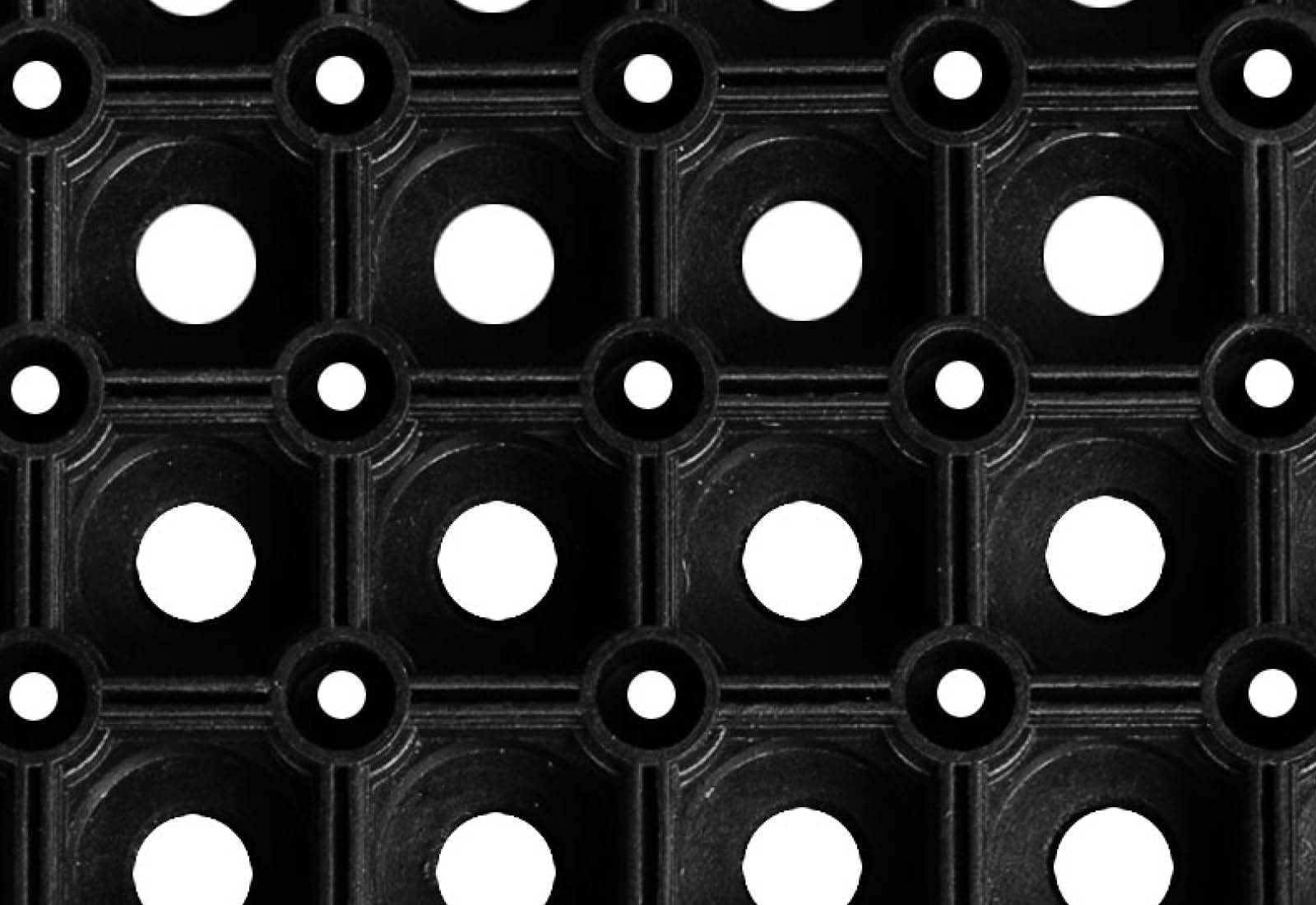Ringgummimatte-Wabenmatte I 100 x 200 cm Gummimatte meterwareI Flexibel einsetzbare Antirutschmatte I Witterungsresistente Ringgummimatte I gummibodenbelag Außen- Innenbereich
