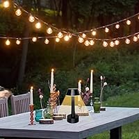 Vista 9 de UMEXUS Lámparas de mesa pequeñas inalámbricas, recargable, funciona con pilas, de 3 vías, táctil, regulable, de metal, portátil, mini lámpara