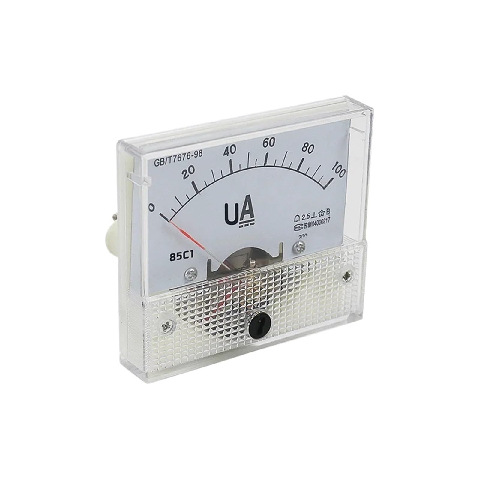 Pointeur ampèremètre microampère 85C1-uA 300uA boîtier transparent
