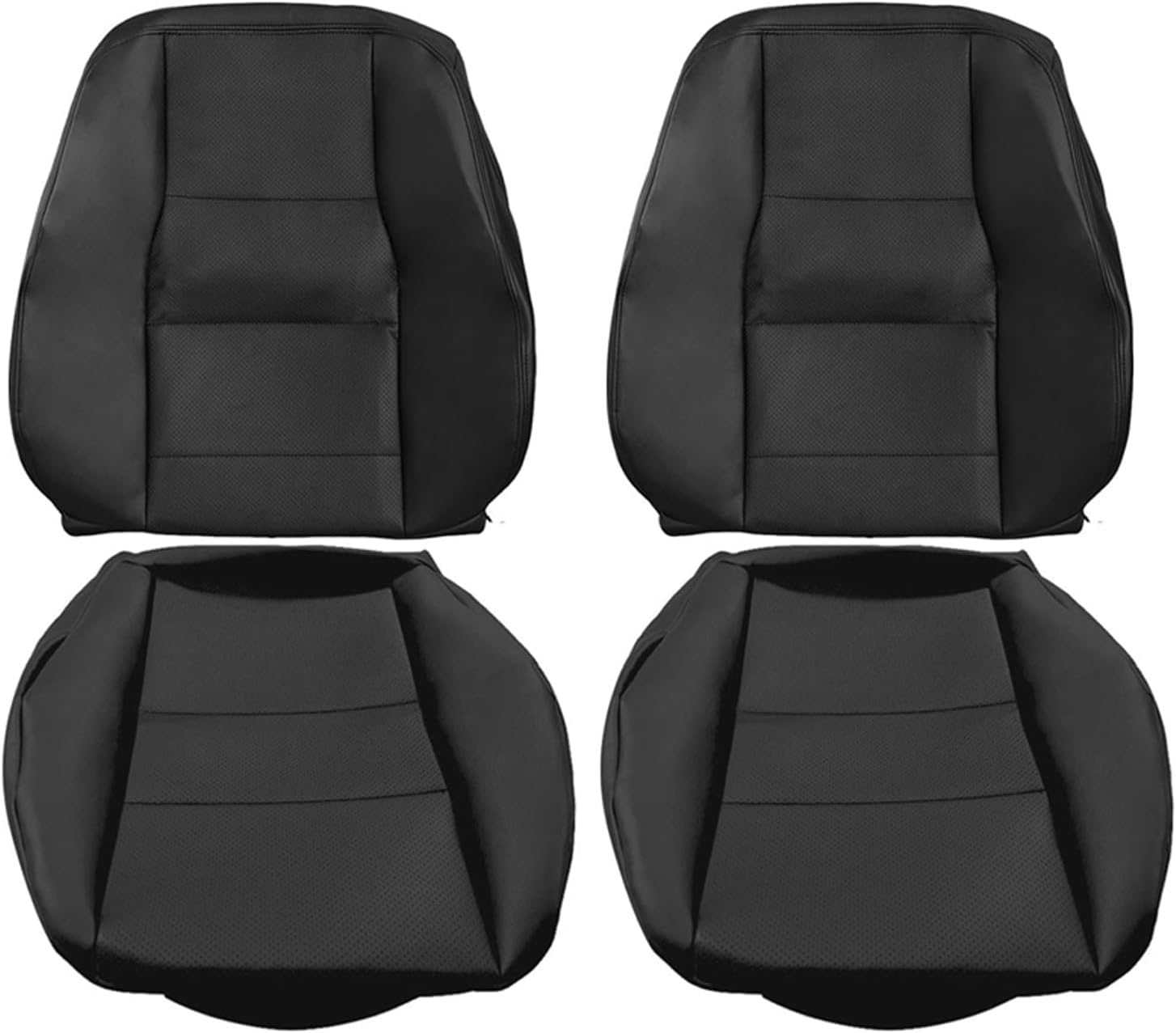 Driver Passenger Side Bottom and Top Lean Back Perforated Seat Cover Replacement Fits for Mercedes-Benz GLK250 GLK280 GLK300 GLK350 2008-2015 Black (Not for Sport)
