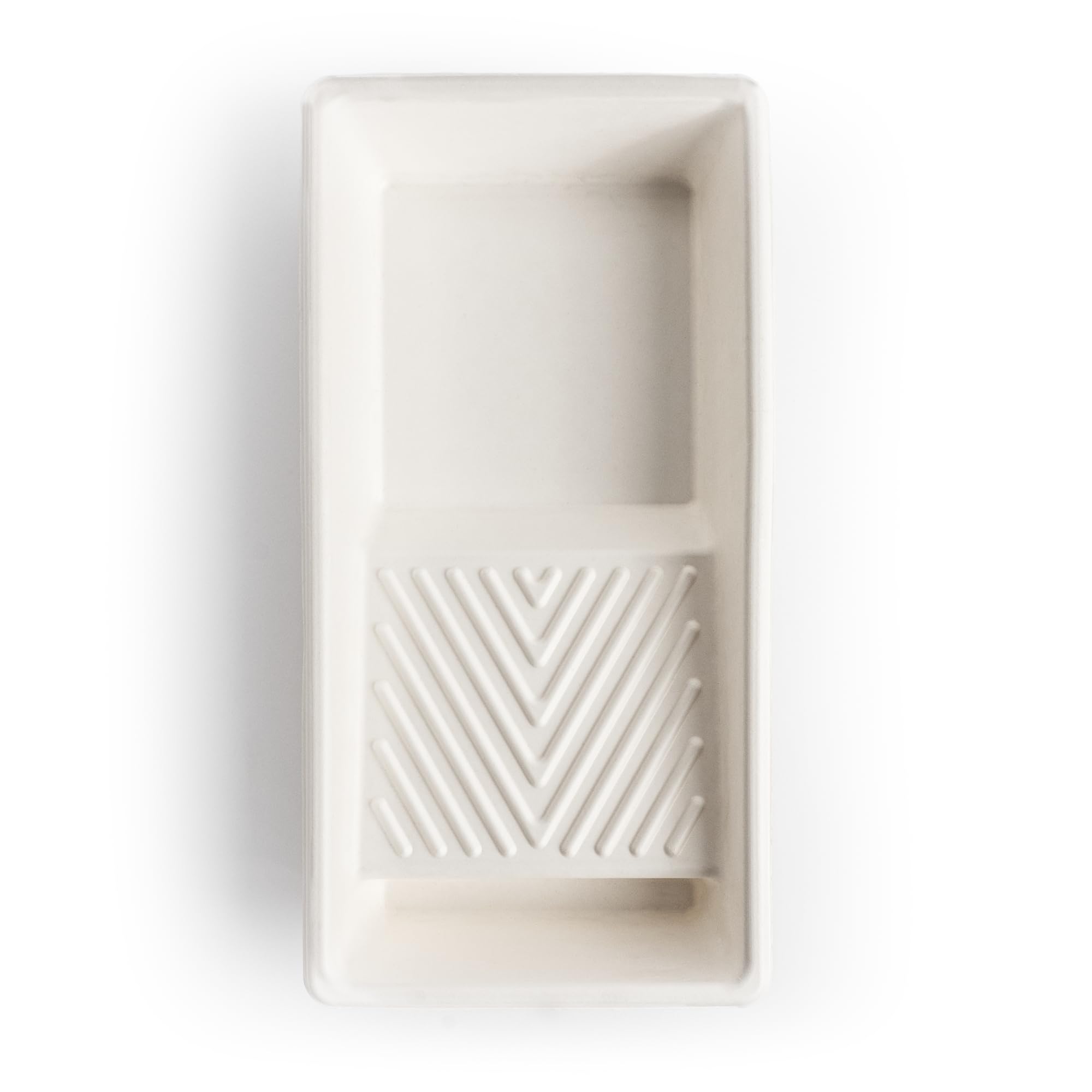 Hemway Paint Roller Tray 4 Inch | Eco-Friendly Sugarcane Recyclable Reusable Mini Paint Tray with Troughs & Textured Base for a Smooth Finish When