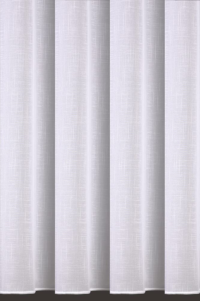 deco home | Gardinen Store Voile Effekt Vorhang mit Kräuselband, transparent Weiß, in verschiedenen Größen | 600 x 175 cm