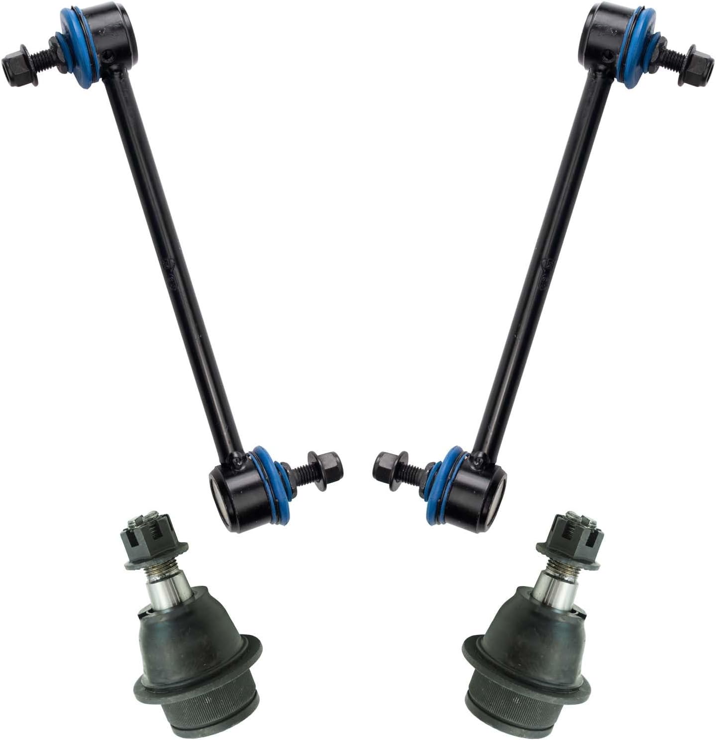 TRQ Front Suspension Kit Ball Joint Sway Bar Stabilizer Link Compatible with 2010-2013 Ford Transit Connect