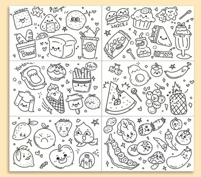 Sticky Coloring Pages Amazon.com: 6 Sticky Pieces Children Drawing Roll, Coloring Paper Roll ...
