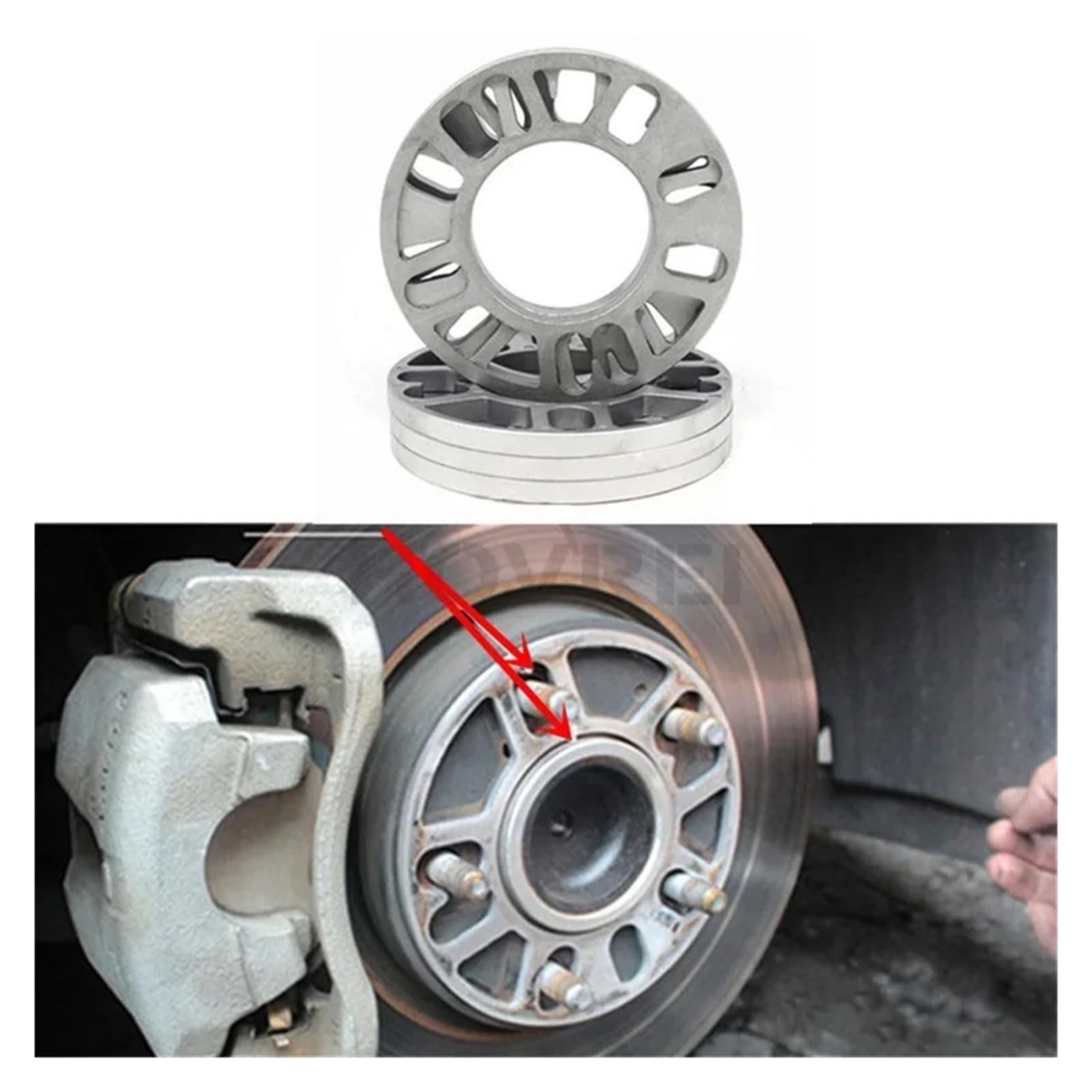 Spurverbreiterung 2 Stück Universelle Distanzscheiben Für Autoreifen 3mm 5mm 6mm 8mm 10mm Für 4x100 4x114,3 5x100 5x108 5x114,3 5x120(2pcs 6mm)