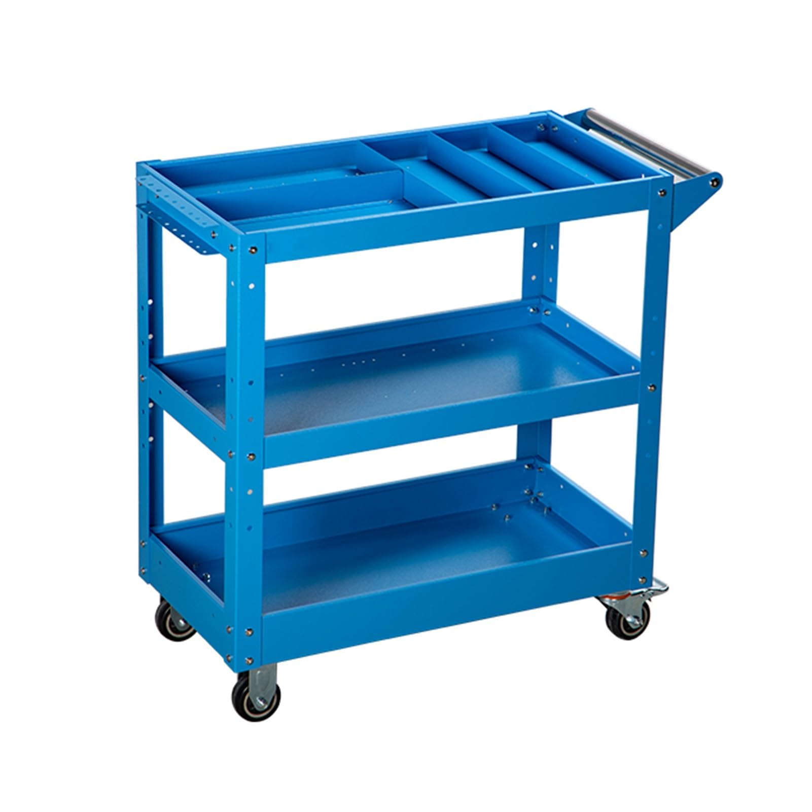 Carrito de herramientas con cerradura de 3 niveles, organizador resistente para almacenamiento, carrito utilitario móvil con ruedas, equipo de taller y almacenamiento de herramientas, diseño duradero