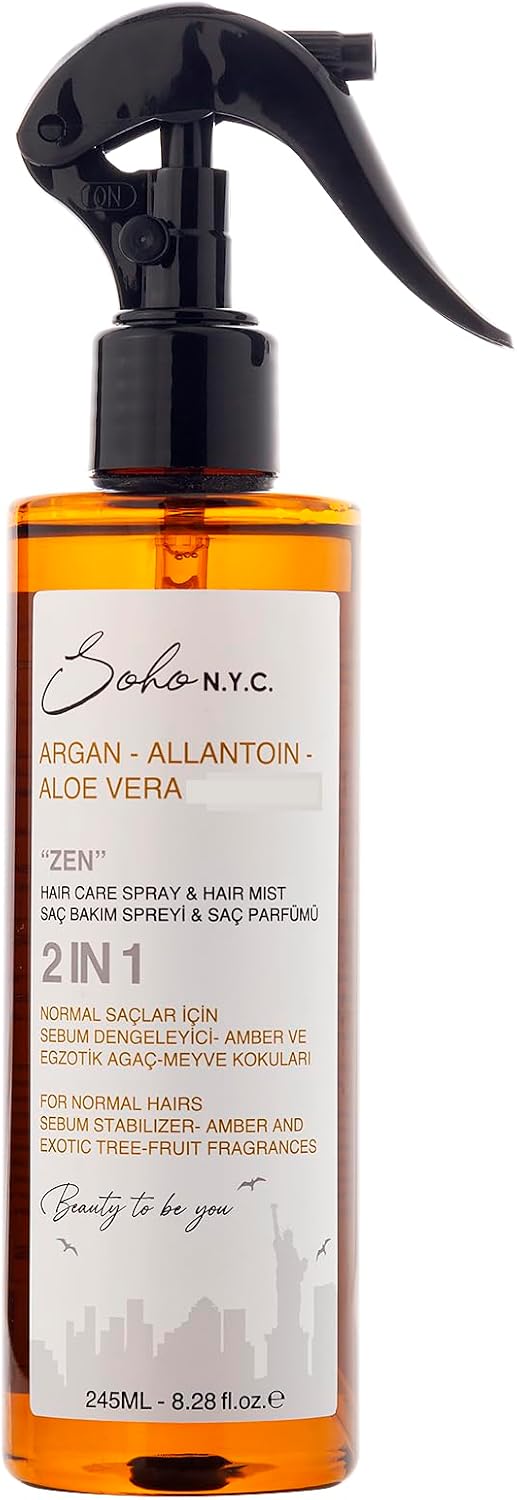 SOHO N.Y.C. Normal Saçlar İçin Bakım Spreyi Ve Saç Parfümü "Zen" 245 ml